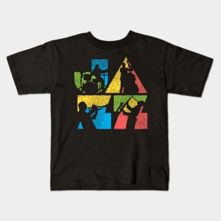 Jazz Logotype With 4 Jazz Musicians Kids T-Shirt